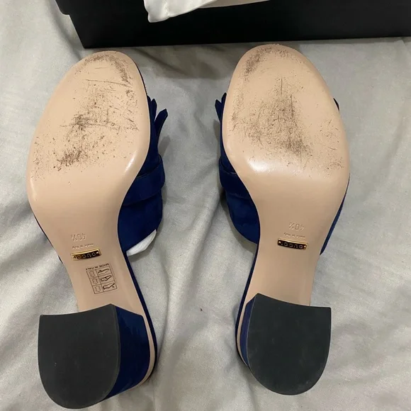 Gucci Marmont sandal- Navy Suede - Picture 7 of 8